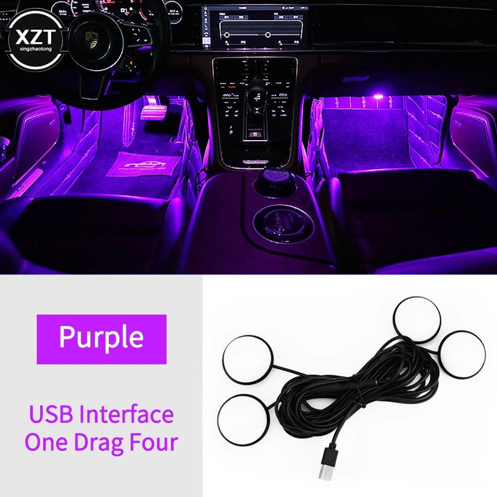 Car LED Foot Ambient Lights 3 Colors Auto Home Party Atmosphere Decorative Star Bulb Car Interior One with Four Night Lamp
Car LED Foot Ambient Lights 3 Colors Auto Home Party Atmosphere Decorative Star Bulb Car Interior One with Four Night Lamp