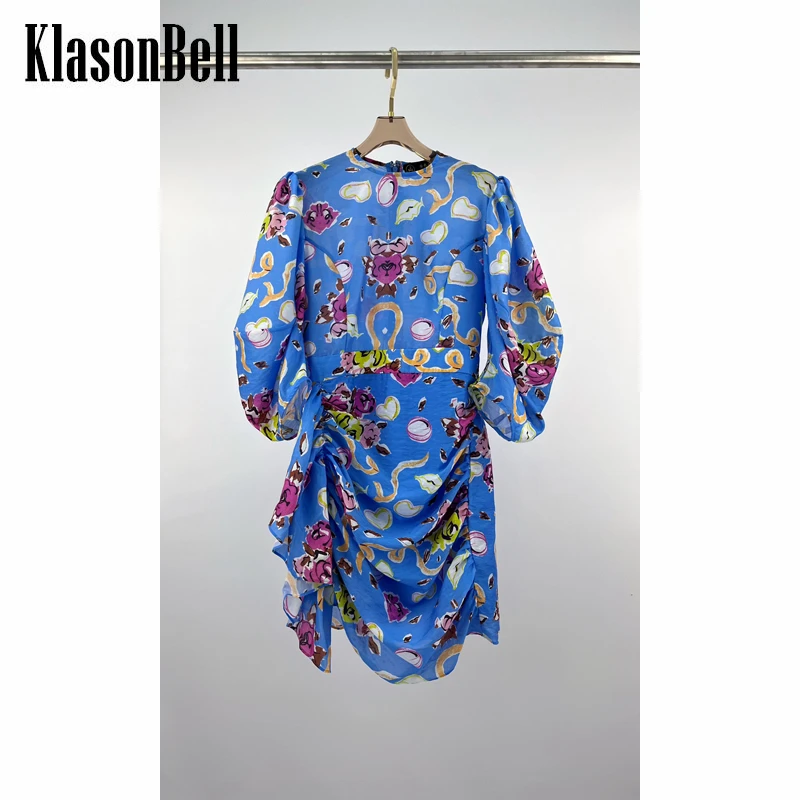 5.17 KlasonBell Fashion Elegant Print Irregular Folds Puff Sleeve Slim Mini Dress Women
5.17 KlasonBell Fashion Elegant Print Irregular Folds Puff Sleeve Slim Mini Dress Women