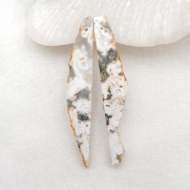 Natural Stone Nugget Ocean Jasper Earring Bead 55x10x3mm 5g Semiprecious Fine Jewelry Women Earrings Accessories
Natural Stone Nugget Ocean Jasper Earring Bead 55x10x3mm 5g Semiprecious Fine Jewelry Women Earrings Accessories