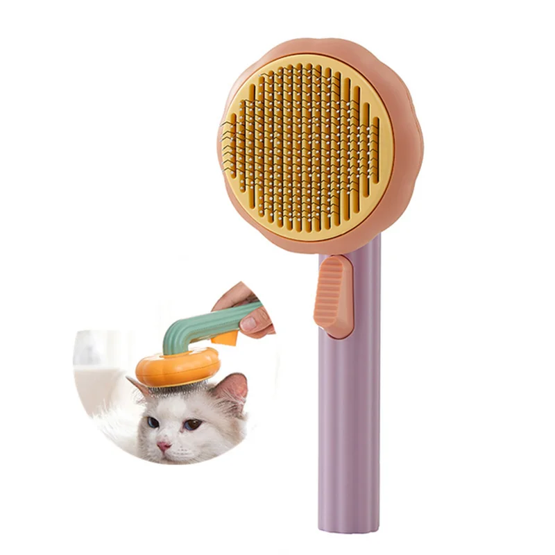 

Pumpkin Pet Brush Pets Self Cleaning Slicker Comb for Shedding Dog Cat Grooming Comb Removes Loose Underlayers and Tangled Hair