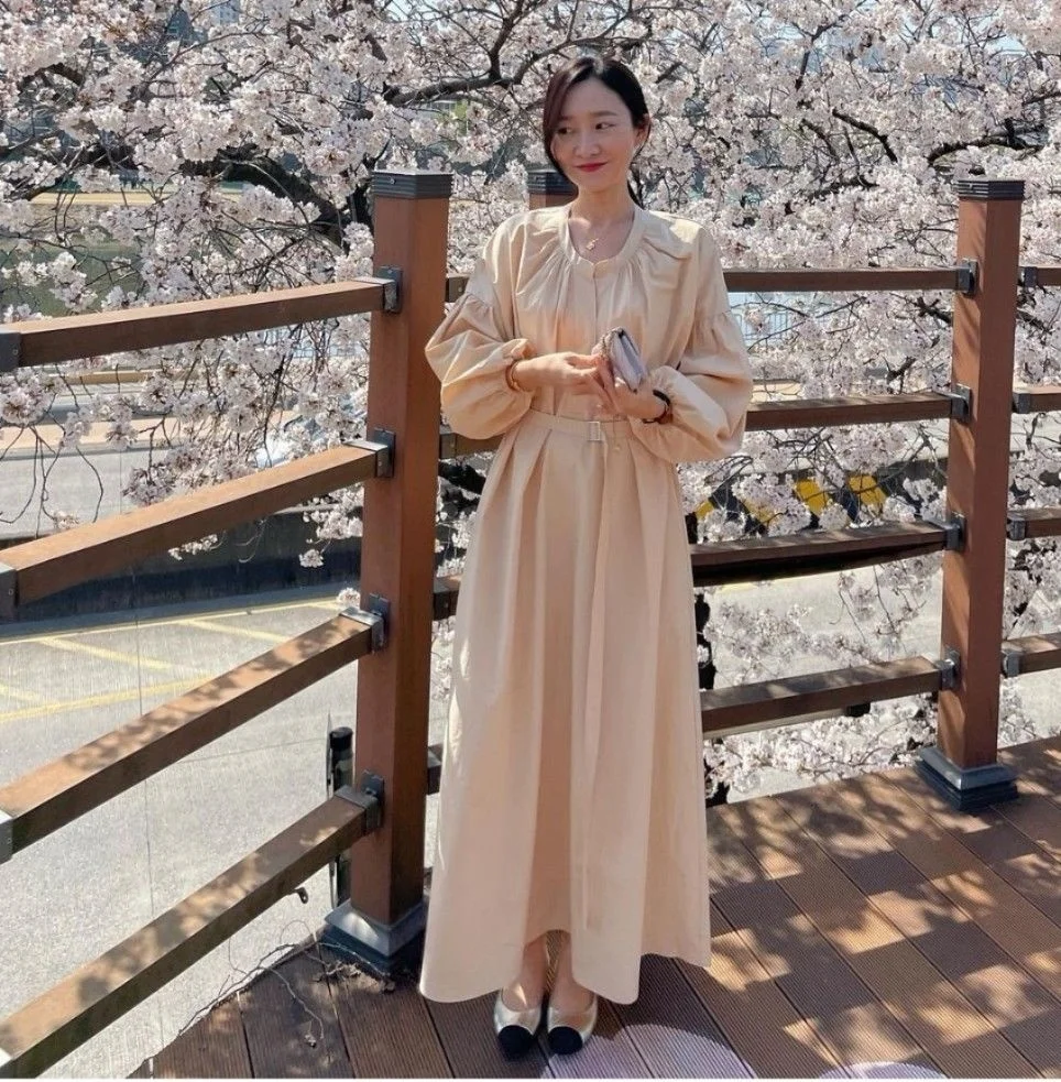 Elegant Dress Korean Age Reducing Slim Loose Long Dress Thin A-line Commute Chic Dress Autumn New 2022
Elegant Dress Korean Age Reducing Slim Loose Long Dress Thin A-line Commute Chic Dress Autumn New 2022