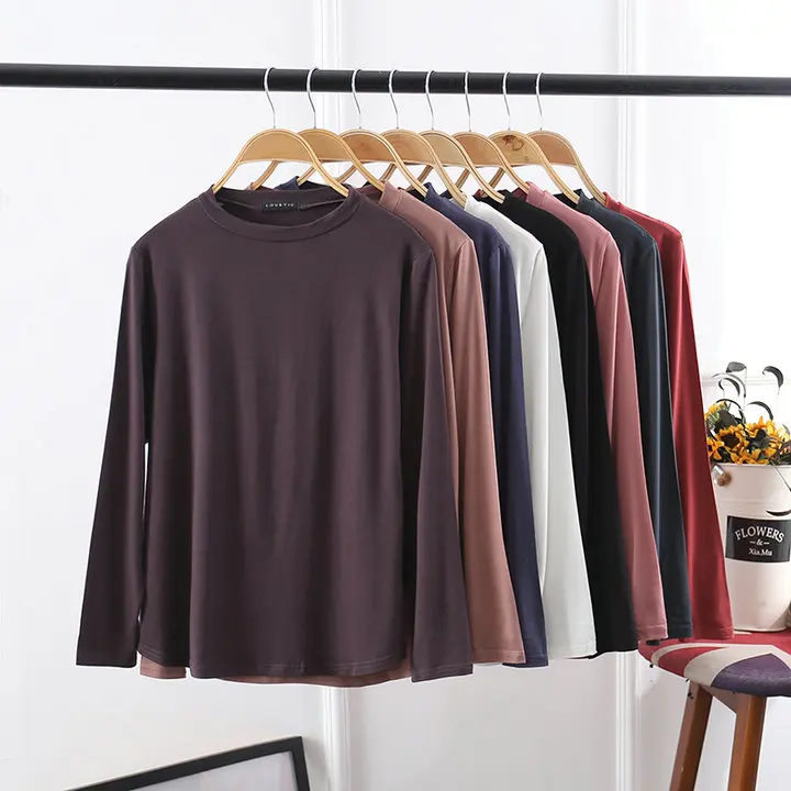 Oversize Base Pullover Tshirt for Women Spring and Autumn Round Neck Long Sleeve Solid Colors T-shirt Modal Slim Fit Sleep Tops
Oversize Base Pullover Tshirt for Women Spring and Autumn Round Neck Long Sleeve Solid Colors T-shirt Modal Slim Fit Sleep Tops