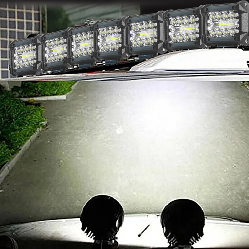 

60W LED Work Light Bar Spot Flood Combo Pods Offroad Fog Lamp Headlight SUV ATV UTV Reversing Lights/ Daytime Running Lights