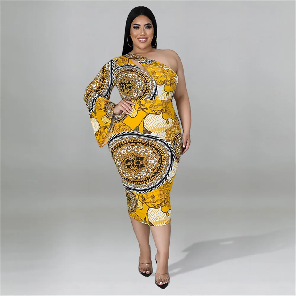 HAOOHU Women Plus Size Dress Fashion Temperament Fashion Print Single Sleeve Dress New 2022 Spring Party Dresses Female Clothing
HAOOHU Women Plus Size Dress Fashion Temperament Fashion Print Single Sleeve Dress New 2022 Spring Party Dresses Female Clothing