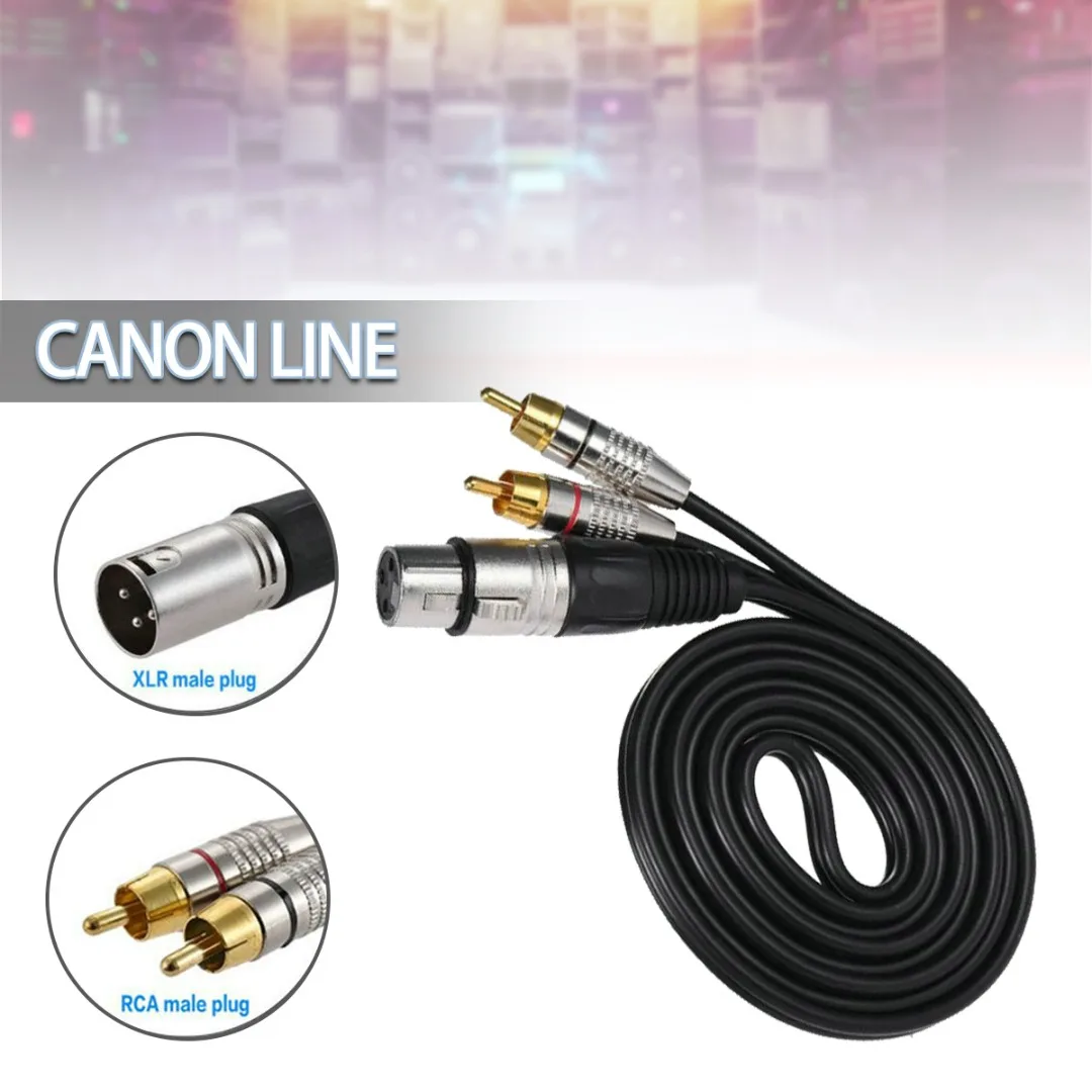 1pc 2m Sound Frequency Separator Cable XLR Audio Splitter Cables Female Plug To 2RCA Male Plug Amplifier Wire
1pc 2m Sound Frequency Separator Cable XLR Audio Splitter Cables Female Plug To 2RCA Male Plug Amplifier Wire