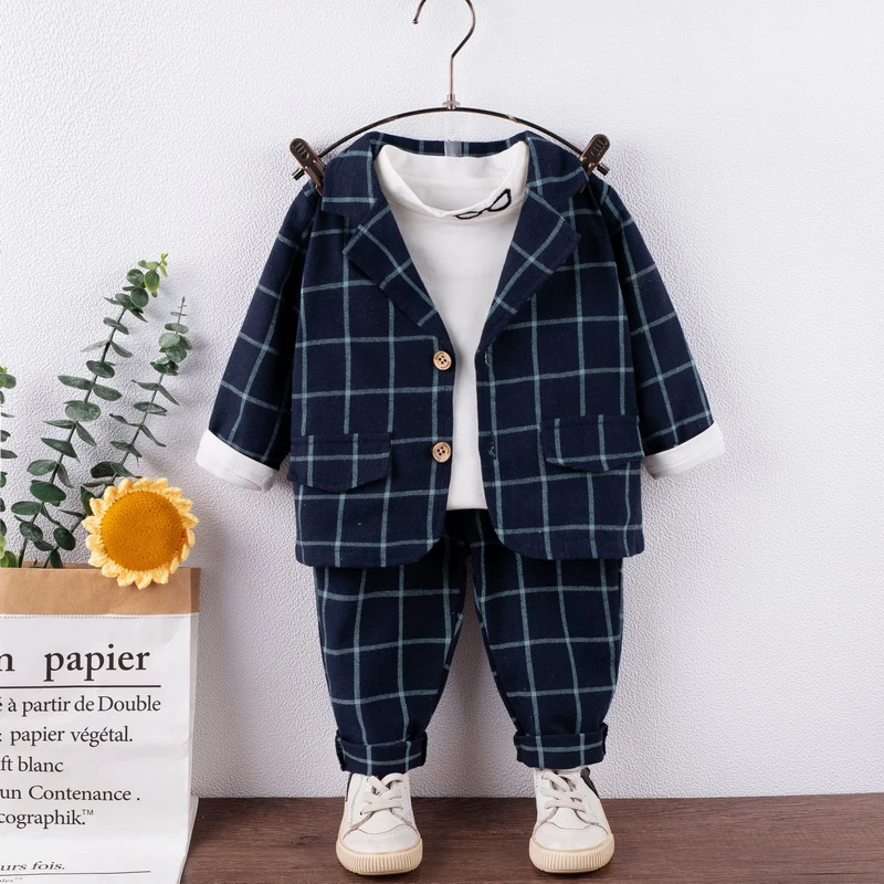 Spring Toddler Infant Newborn Outfits Gentleman Style Baby Boys Clothing Sets Children Plaid Coats T Shirt Pants Kids Clothes
Spring Toddler Infant Newborn Outfits Gentleman Style Baby Boys Clothing Sets Children Plaid Coats T Shirt Pants Kids Clothes
