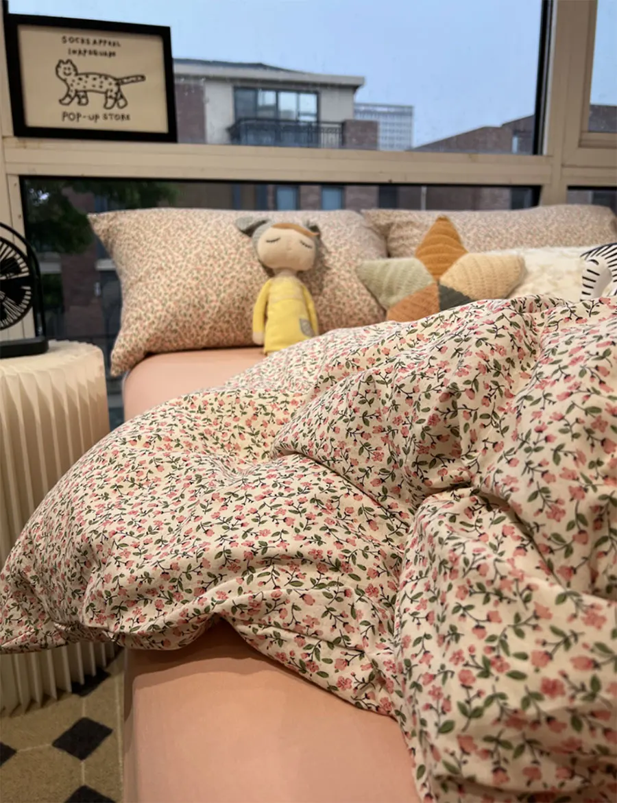 Rustic pastoral flower pink bedding set,lovely sweet cotton twin full queen king home textile flat sheet pillow case duvet cover
Rustic pastoral flower pink bedding set,lovely sweet cotton twin full queen king home textile flat sheet pillow case duvet cover