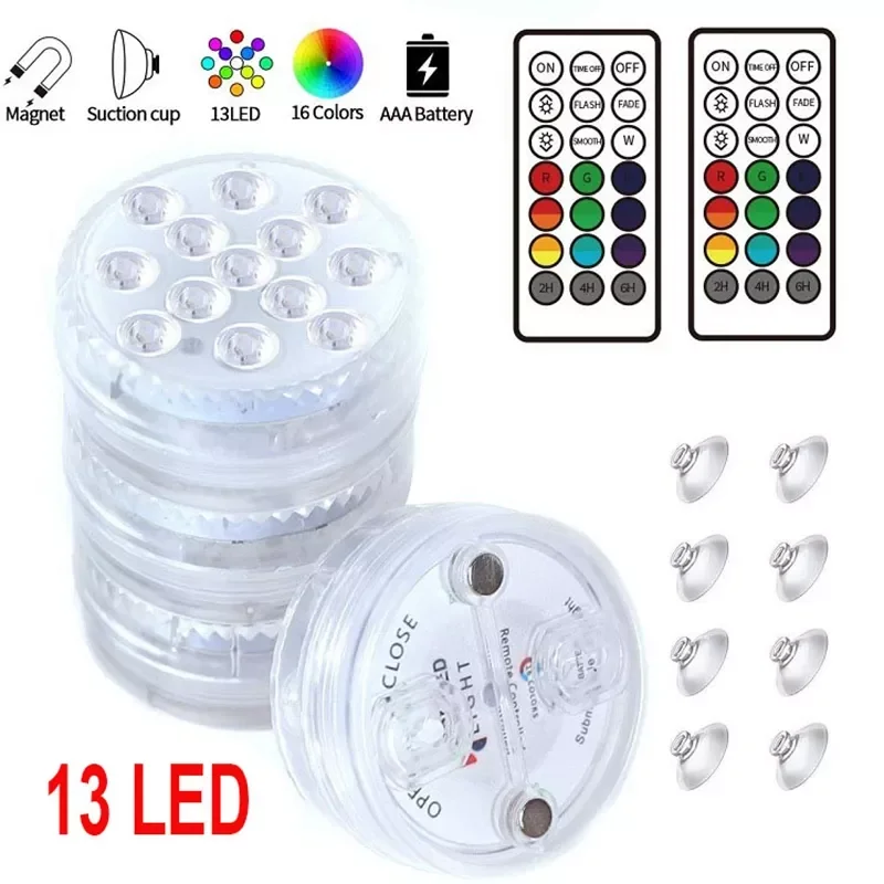 Подводный погружной светильник, 13 светодиодов, магнитная присоска, RGB подсветка для бассейна, светильник личный светильник для пруда
Подводный погружной светильник, 13 светодиодов, магнитная присоска, RGB подсветка для бассейна, светильник личный светильник для пруда