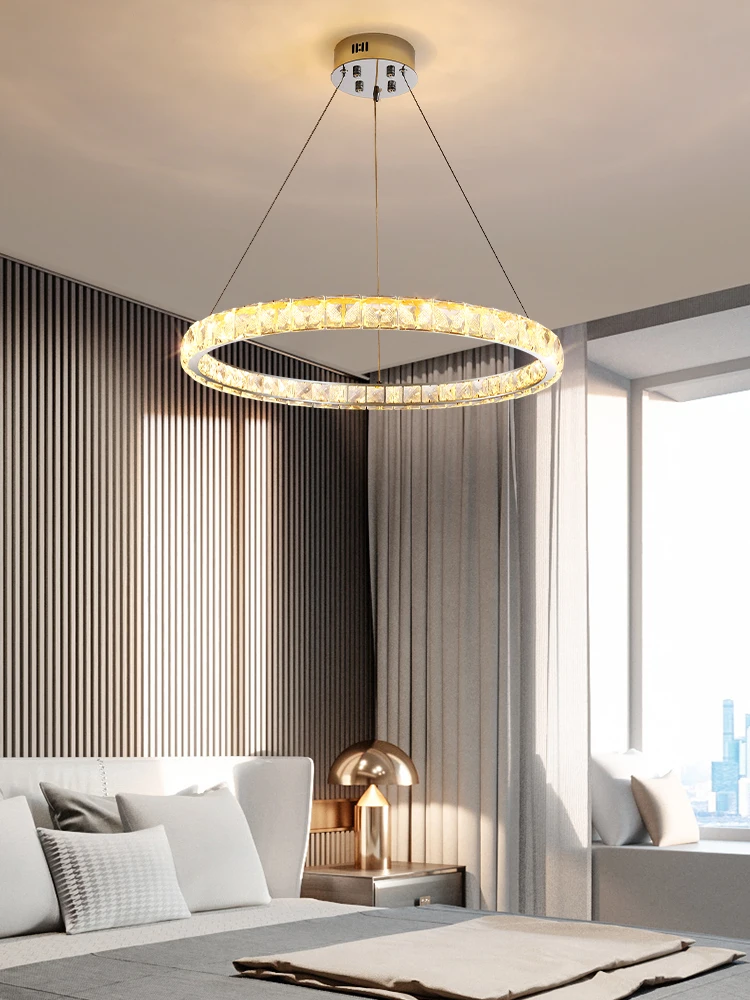 2023 Modern simple Crystal LED Chandelier Living Room Dining Room Light Bedroom study chrome ring pendant light home Decoration
2023 Modern simple Crystal LED Chandelier Living Room Dining Room Light Bedroom study chrome ring pendant light home Decoration