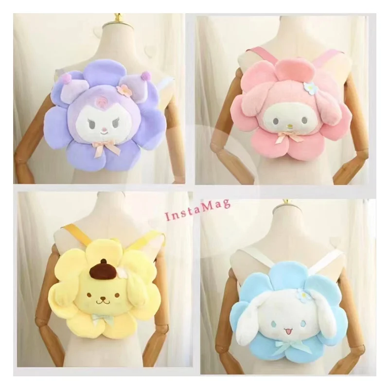 Kawaii Cartoon Sunflower Plush Dolls Backpack Sanrioed My Melody Kuromi Purin Dog Cinnamoroll Storage Bag Kids Birthday Gifts
Kawaii Cartoon Sunflower Plush Dolls Backpack Sanrioed My Melody Kuromi Purin Dog Cinnamoroll Storage Bag Kids Birthday Gifts