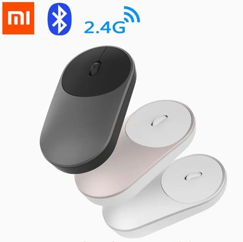 

Xiaomi Wireless Mouse Portable Bluetooth 4.0 Aluminium Alloy ABS Material Gaming Mouse RF 2.4GHz Dual Mode Connect Mi 1200DPI