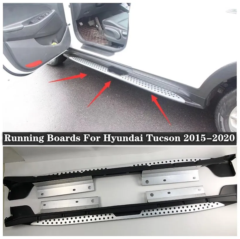 

Fits For Hyundai Tucson 2015-2020 High Quality Aluminum Alloy Running Boards Side Step Bar Pedals
