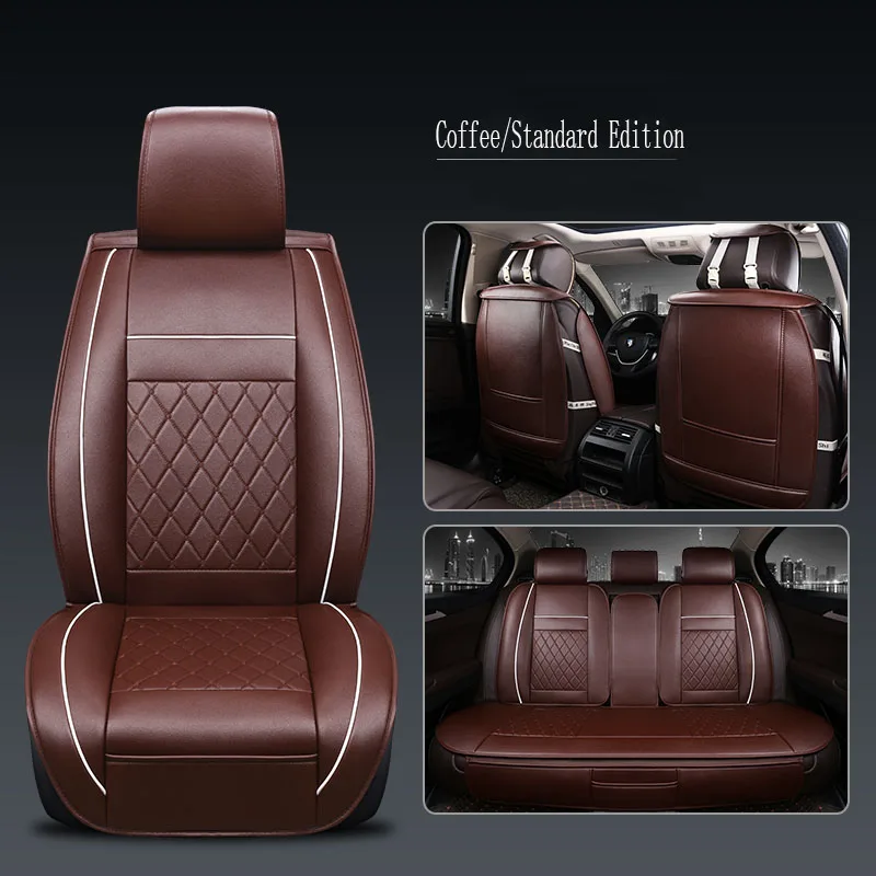 

JSOSFAI black leather car all-season universal seat cover for Mercedes A-Class W168 W169 W176 W177 A-Klasse A160 A180 A190 A200