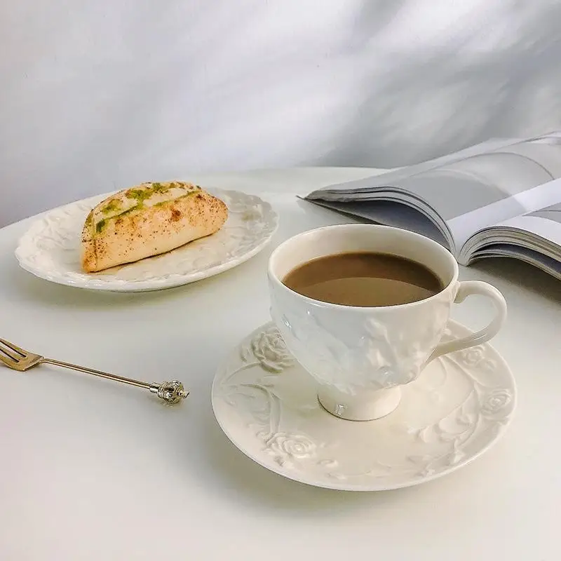 New European coffee cup dish set afternoon tea cup heavy industry stereo rose light yellow ceramic dish plate set flower cup
New European coffee cup dish set afternoon tea cup heavy industry stereo rose light yellow ceramic dish plate set flower cup