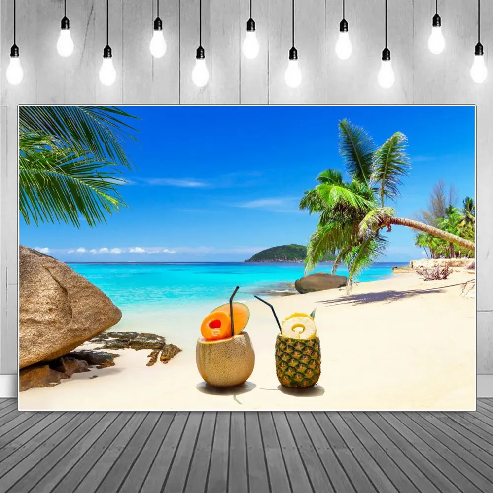 Tropical Beach Backgrounds Summer Seaside Sands Rock Coconut Island Children Photography Backdrops Photographic Portrait
Tropical Beach Backgrounds Summer Seaside Sands Rock Coconut Island Children Photography Backdrops Photographic Portrait