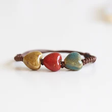 Fashion Return To The Ancients Handmade Ceramic Beads Charm Gift Womens Bracelet Jewelry#1253