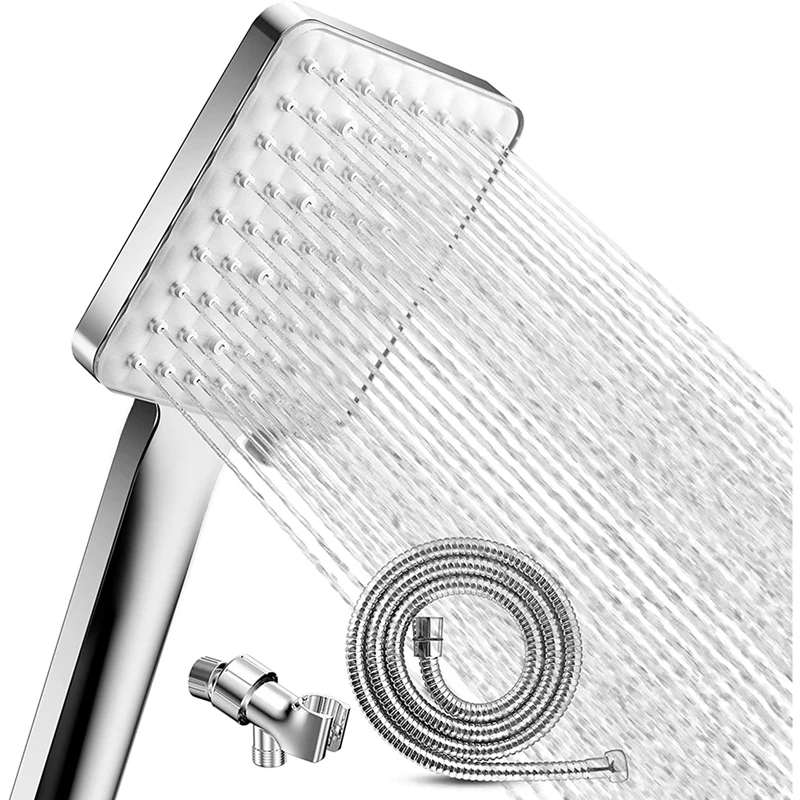 High Pressure Shower Head With Handheld, Handheld Shower Head Set With 6 Spray Modes, With Hose, Shower Bracket
High Pressure Shower Head With Handheld, Handheld Shower Head Set With 6 Spray Modes, With Hose, Shower Bracket