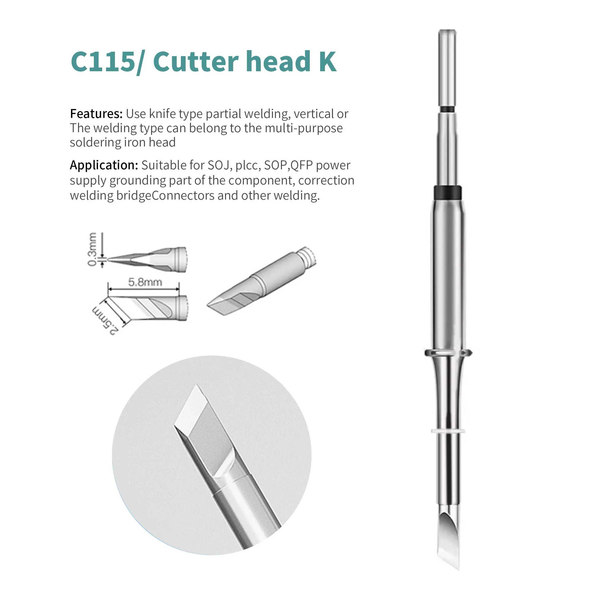 TOOKKS Сварочные жала C115 I/IS/K
TOOKKS Сварочные жала C115 I/IS/K