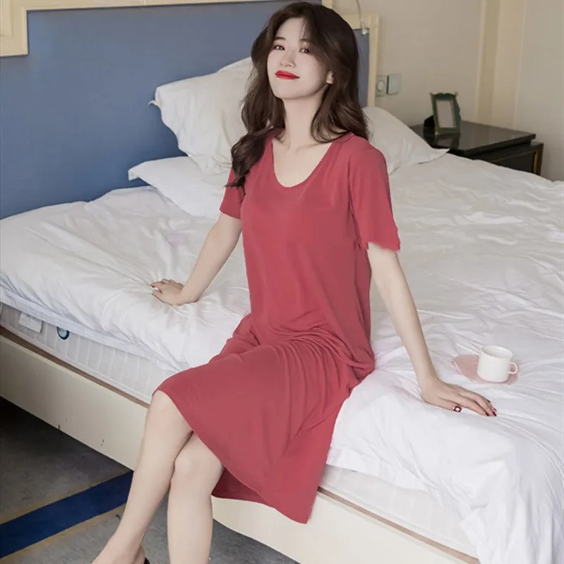 Yasuk Summer Fashion Women's Casual Nightdress Nightgown Pajamas Set Short Sleeves Solid Loose
Yasuk Summer Fashion Women's Casual Nightdress Nightgown Pajamas Set Short Sleeves Solid Loose