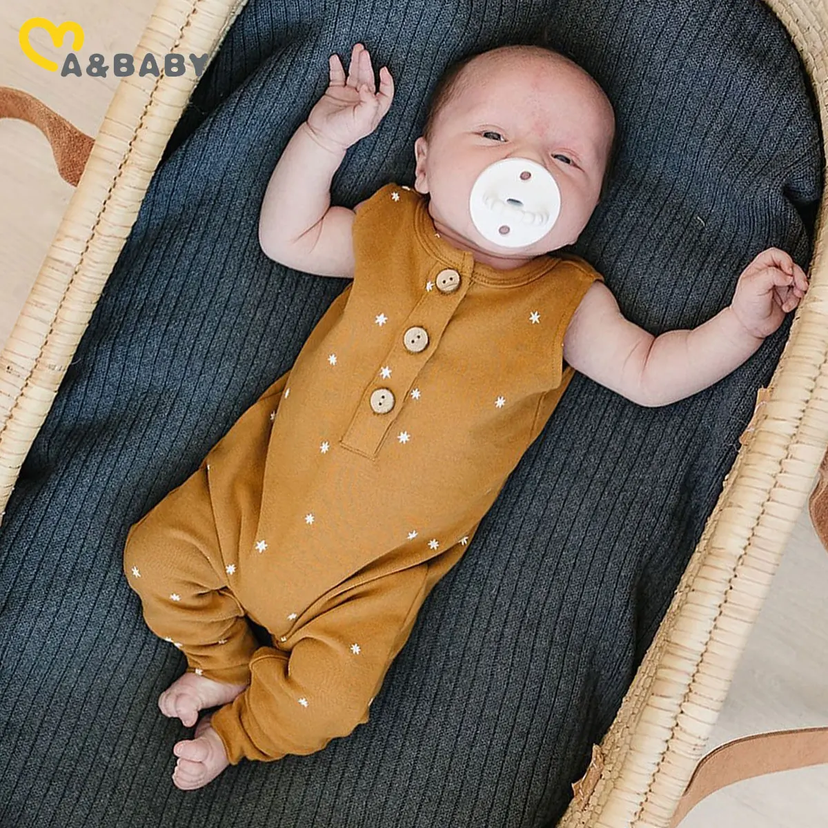 Ma&Baby 0-18M Newborn Infant Baby Girls Boys Jumpsuit Sleeveless Romper Star Print Playsuit Sunsuit Summer Clothing Costumes D01
Ma&Baby 0-18M Newborn Infant Baby Girls Boys Jumpsuit Sleeveless Romper Star Print Playsuit Sunsuit Summer Clothing Costumes D01