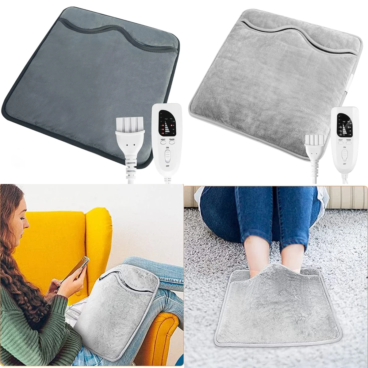 6 Temperature Levels Electric Heating Pad 40x40cm Foot Warmer Automatic Shut-Off Overheating Protection Warmer Mat
6 Temperature Levels Electric Heating Pad 40x40cm Foot Warmer Automatic Shut-Off Overheating Protection Warmer Mat