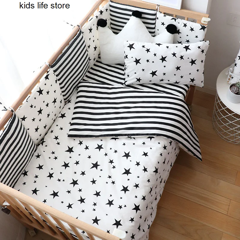 Комплект детского постельного белья в скандинавском стиле, Мягкое хлопковое белье в полоску, с бампером, с рисунком звезд, для новорожденны...
Комплект детского постельного белья в скандинавском стиле, Мягкое хлопковое белье в полоску, с бампером, с рисунком звезд, для новорожденны...