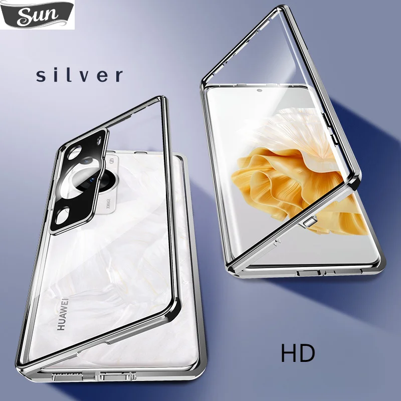 

Двухсторонний стеклянный чехол для телефона Huawei P60 P60Pro 60 художественный Магнитный чехол с полной защитой на 360 ° противоударный защитный чехол