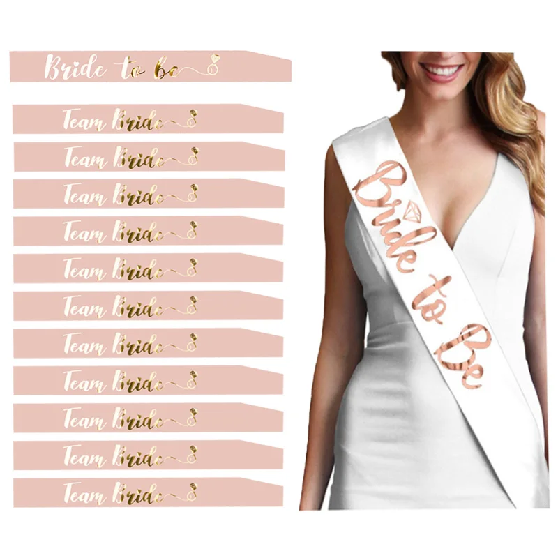 Wedding Decorations Team Bride To Be Satin Sash Bridesmaid Bridal Shower Gift Rose Gold Bachelorette Party Decorations Supplies
Wedding Decorations Team Bride To Be Satin Sash Bridesmaid Bridal Shower Gift Rose Gold Bachelorette Party Decorations Supplies