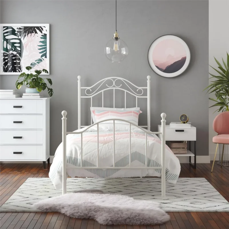 Mainstays Traditional Metal Bed Frame with Headboard and Footboard, Twin, White furniture bedroom kids bed bed frame full
Mainstays Traditional Metal Bed Frame with Headboard and Footboard, Twin, White furniture bedroom kids bed bed frame full