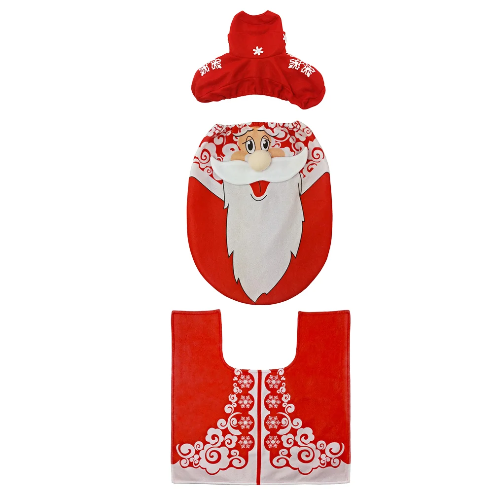 3pcs Comfortable Christmas Themed Bathroom Mat Non-Slip Bath Mat Rug Toilet Lid Cover
3pcs Comfortable Christmas Themed Bathroom Mat Non-Slip Bath Mat Rug Toilet Lid Cover