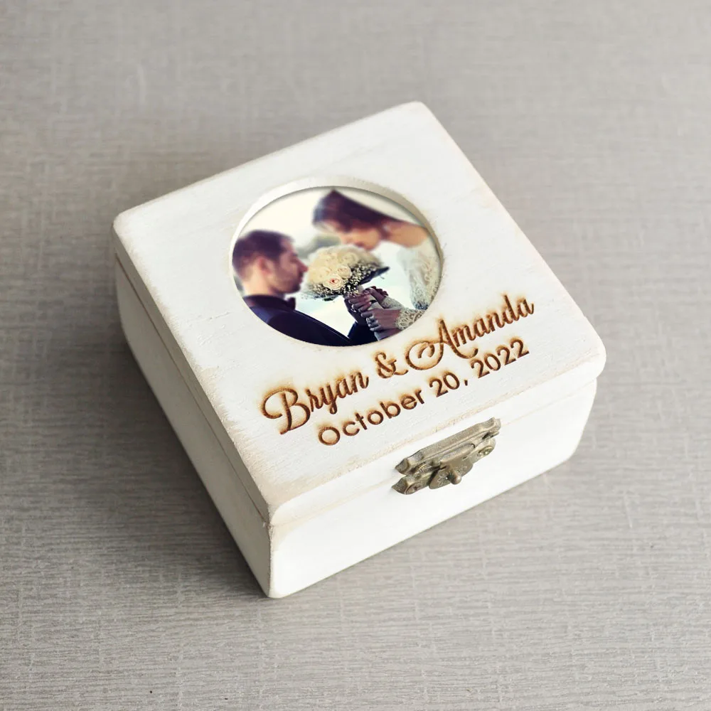 Personalized Wedding Ring Box with Photo Vintage Wedding Ring Bearer Box Engraved Wooden Ring Holder Wedding Box Wedding Decor
Personalized Wedding Ring Box with Photo Vintage Wedding Ring Bearer Box Engraved Wooden Ring Holder Wedding Box Wedding Decor
