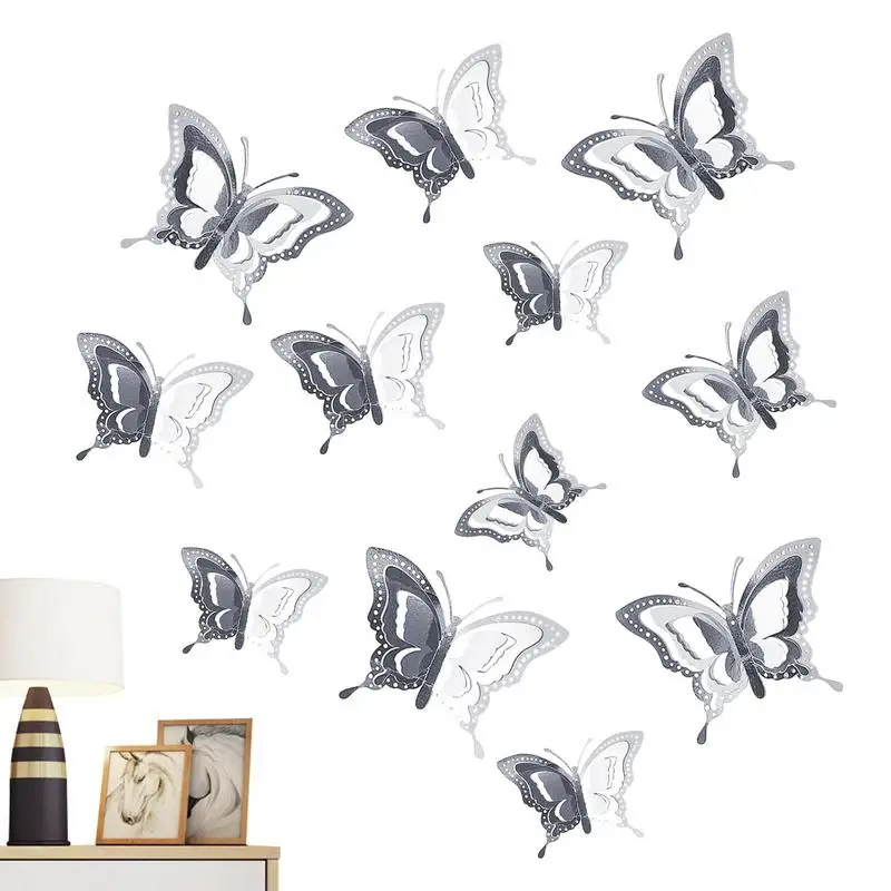 Wall Butterflies Hollow Out Butterfly Stickers Decor 12pcs Removable 3D Butterflies Stickers For Birthday/Cake Decorations
Wall Butterflies Hollow Out Butterfly Stickers Decor 12pcs Removable 3D Butterflies Stickers For Birthday/Cake Decorations