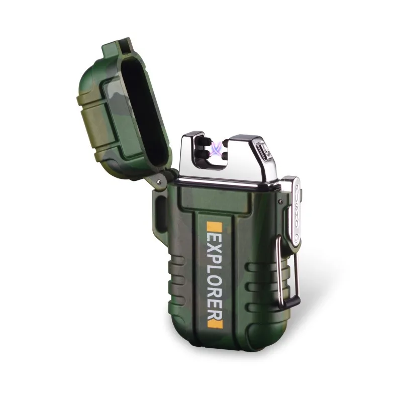 New USB Plasma Dual Arc Outdoor Camping Lighter Rechargeable Waterproof Electronic Lighter Pulse Cross Thunder Ligthers
New USB Plasma Dual Arc Outdoor Camping Lighter Rechargeable Waterproof Electronic Lighter Pulse Cross Thunder Ligthers