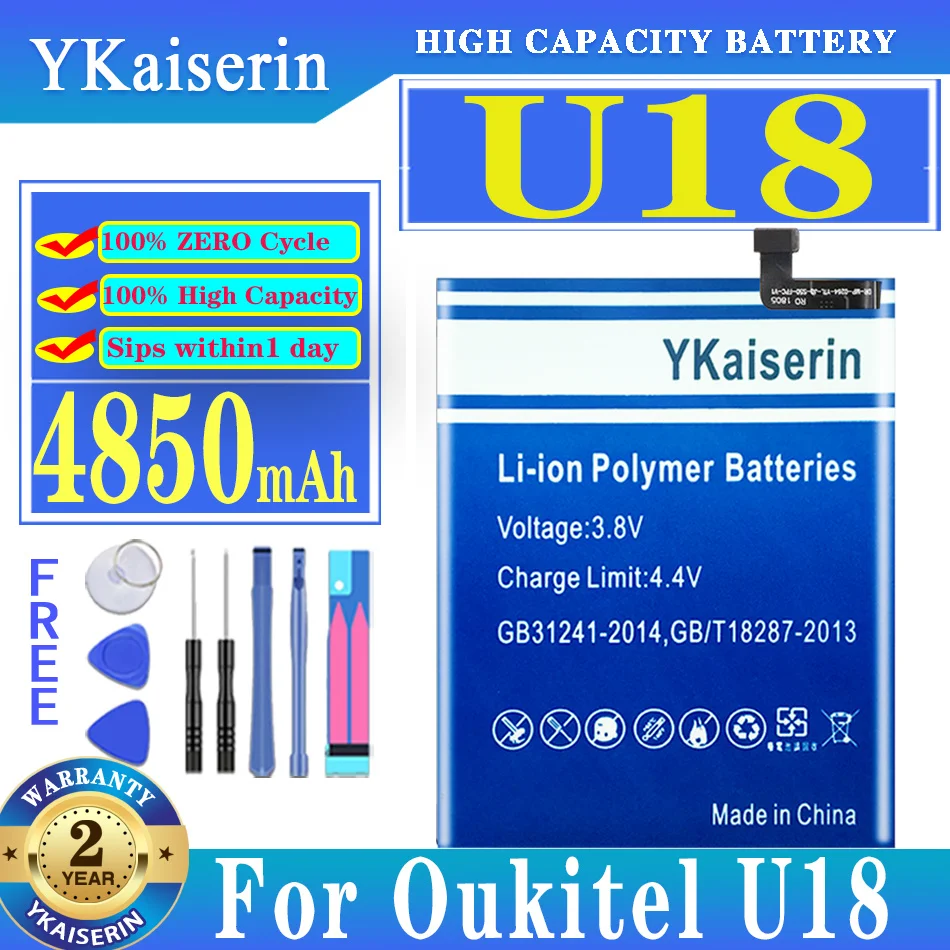 YKaiserin 4850mAh U 18 Battery for Oukitel U18
YKaiserin 4850mAh U 18 Battery for Oukitel U18