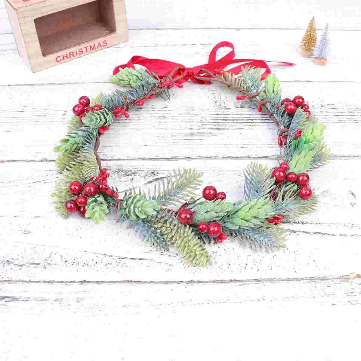 Christmas Flower Crown Berries Pine Cones Headbands Leaves Fruits Wreath Garland Girls Ribbon Headdress Boho Photo Props Women
Christmas Flower Crown Berries Pine Cones Headbands Leaves Fruits Wreath Garland Girls Ribbon Headdress Boho Photo Props Women