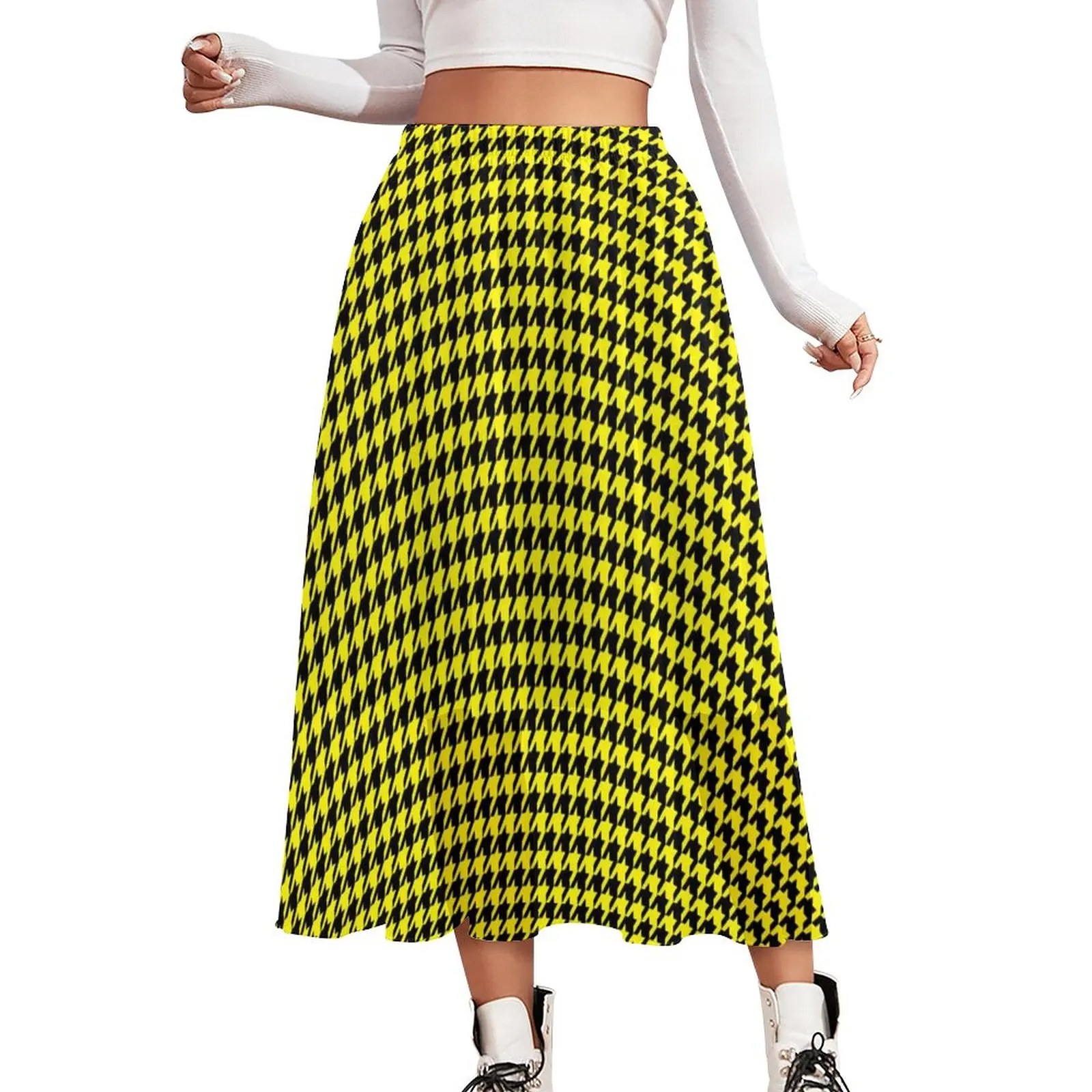 Elegant Houndstooth Skirt Women Black and Yellow Modern Boho Skirts Graphic High Waist Aesthetic Casual Skirt 2XL 3XL 4XL 
Elegant Houndstooth Skirt Women Black and Yellow Modern Boho Skirts Graphic High Waist Aesthetic Casual Skirt 2XL 3XL 4XL