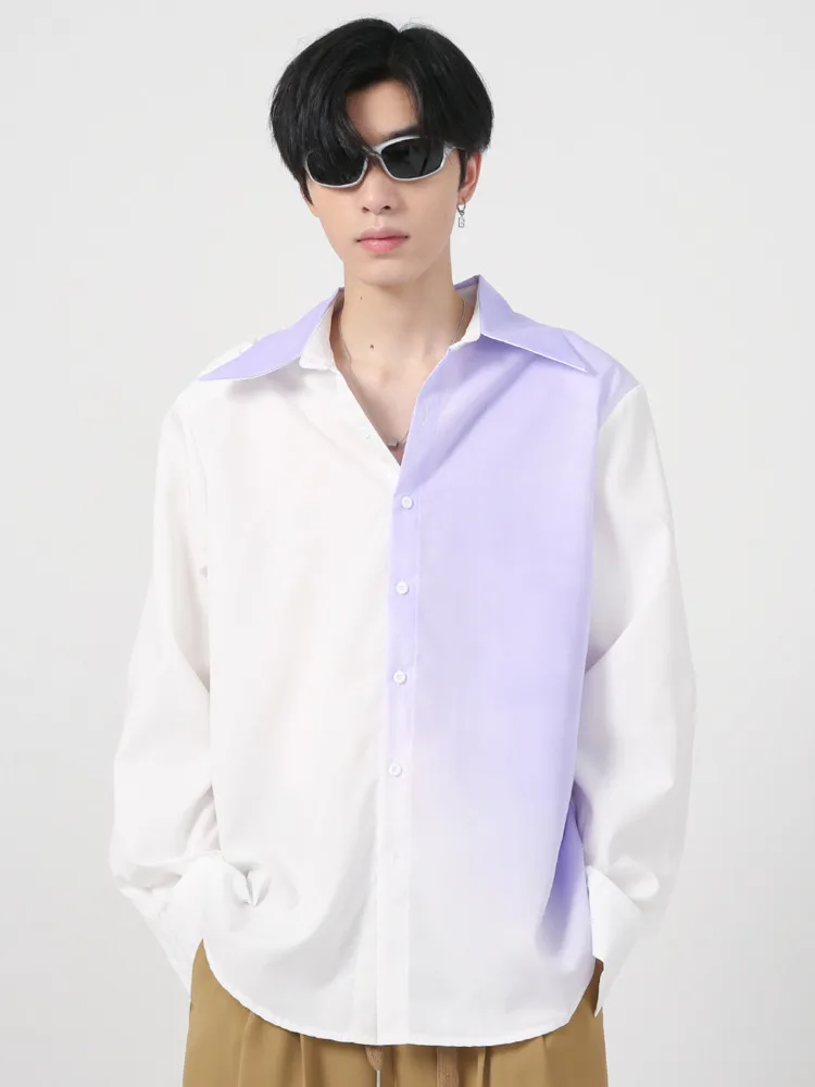 SYUHGFA 2022 Autumn Lapel Gradient Tie Dye Long Sleeve Shirt For Men Loose Fashion Korean Streetwear Shirts Men Clothing
SYUHGFA 2022 Autumn Lapel Gradient Tie Dye Long Sleeve Shirt For Men Loose Fashion Korean Streetwear Shirts Men Clothing