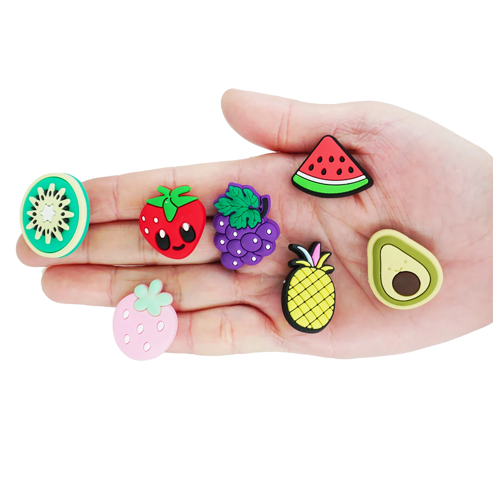 

1 Pcs Fruit Shoe Charms Pineapple Grape Watermelon Kinds of Fruit Shoe Decorations for Garden Shoes Hats Kids' Gift Croc Jibz