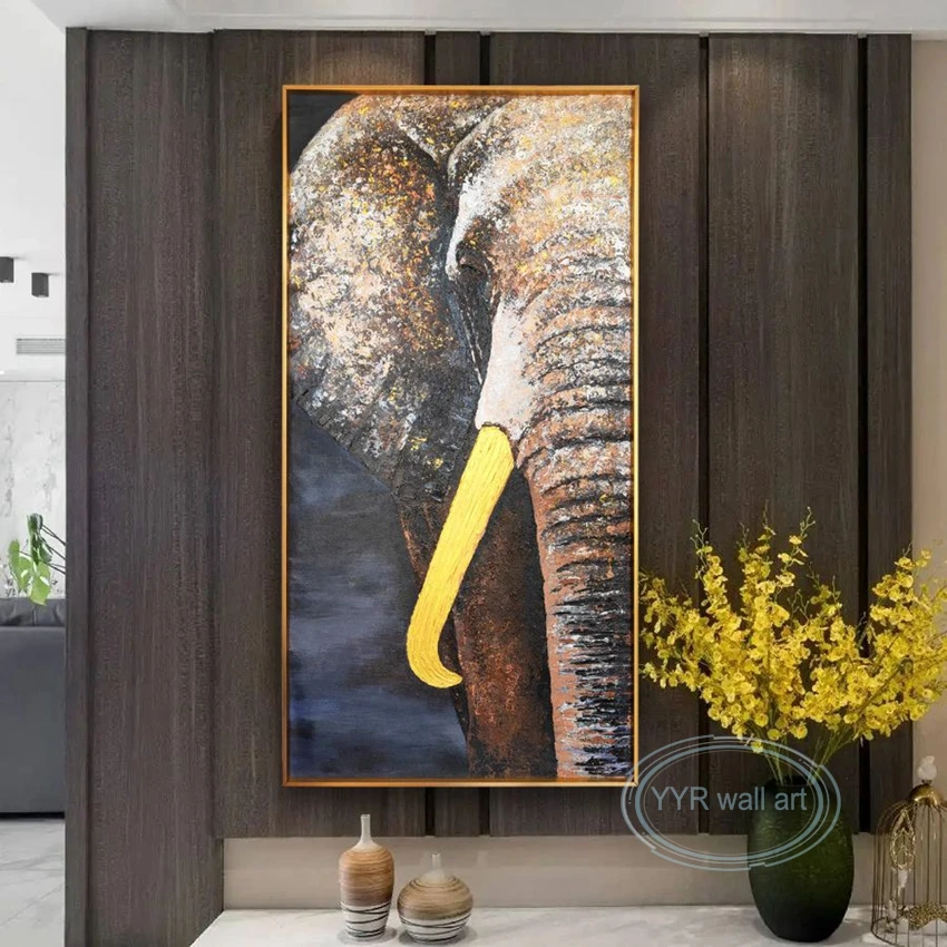 Large Luxury Vertical Decorative Mural Hand Drawn Elephant Oil Painting Abstract Animal Art Canvas Poster Living Room Hotel Hall
Large Luxury Vertical Decorative Mural Hand Drawn Elephant Oil Painting Abstract Animal Art Canvas Poster Living Room Hotel Hall