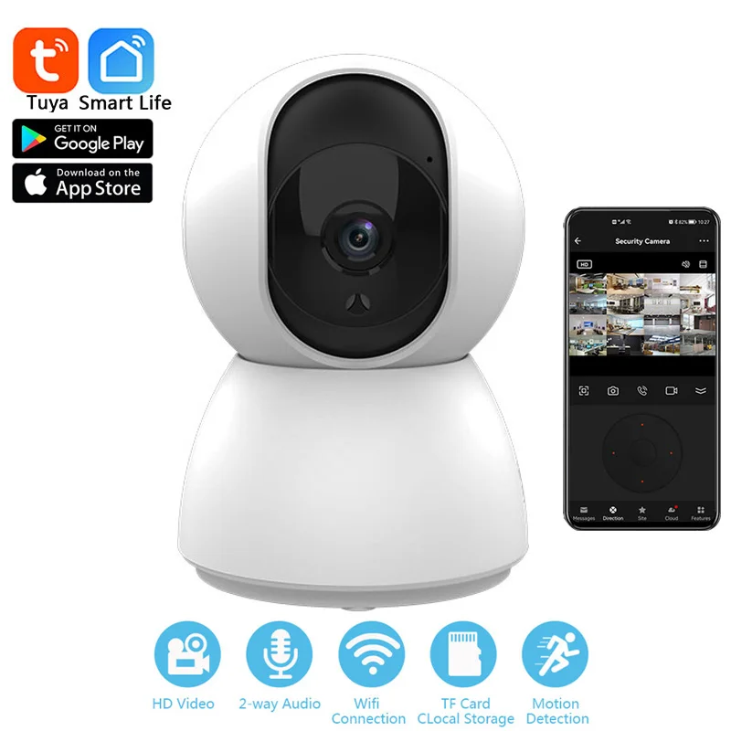 Smart 1080P Tuya Mini WiFi IP Camera Indoor Wireless Surveillance Auto Tracking Of Human Home Security CCTV Baby Pet Monitor
Smart 1080P Tuya Mini WiFi IP Camera Indoor Wireless Surveillance Auto Tracking Of Human Home Security CCTV Baby Pet Monitor