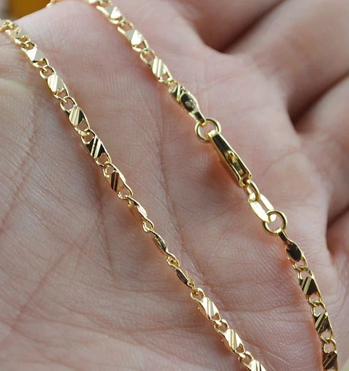 Wholesale Women 1Pcs Fashion Exquisite Gold Color Filled Golden Diy Chain Necklace Jewlery 16/18/20/22/24/26/28 inch 
Wholesale Women 1Pcs Fashion Exquisite Gold Color Filled Golden Diy Chain Necklace Jewlery 16/18/20/22/24/26/28 inch