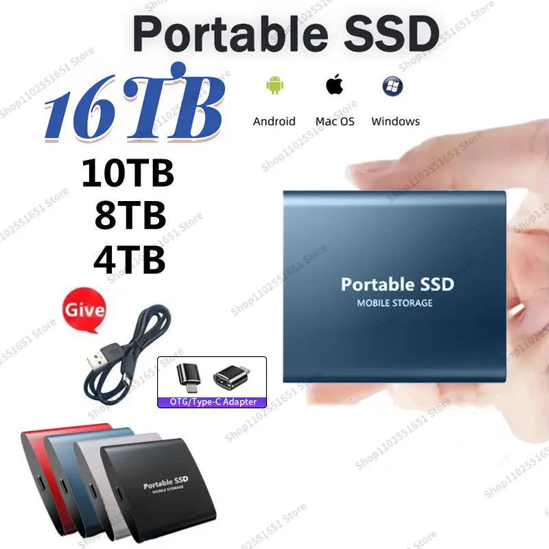 Original 1TB 8TB External Hard Drive SSD Mobile Solid State Drive for PC Laptop USB 3.0 128TB Storage Mobile Hard Drive Portable
Original 1TB 8TB External Hard Drive SSD Mobile Solid State Drive for PC Laptop USB 3.0 128TB Storage Mobile Hard Drive Portable