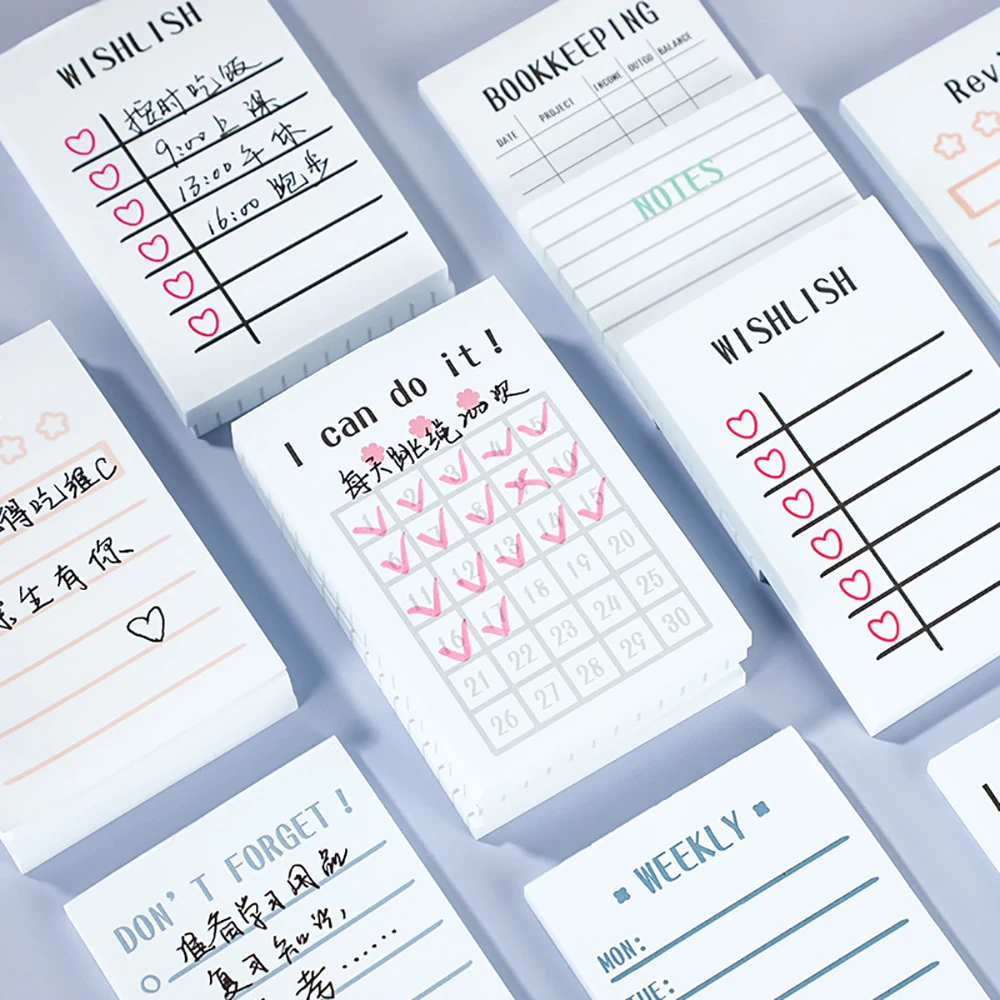 50Sheets Planner Memo Pad Study Work Plan Notebook Functional Non-sticky List Notepad Paper School Office Supplies Stationery
50Sheets Planner Memo Pad Study Work Plan Notebook Functional Non-sticky List Notepad Paper School Office Supplies Stationery