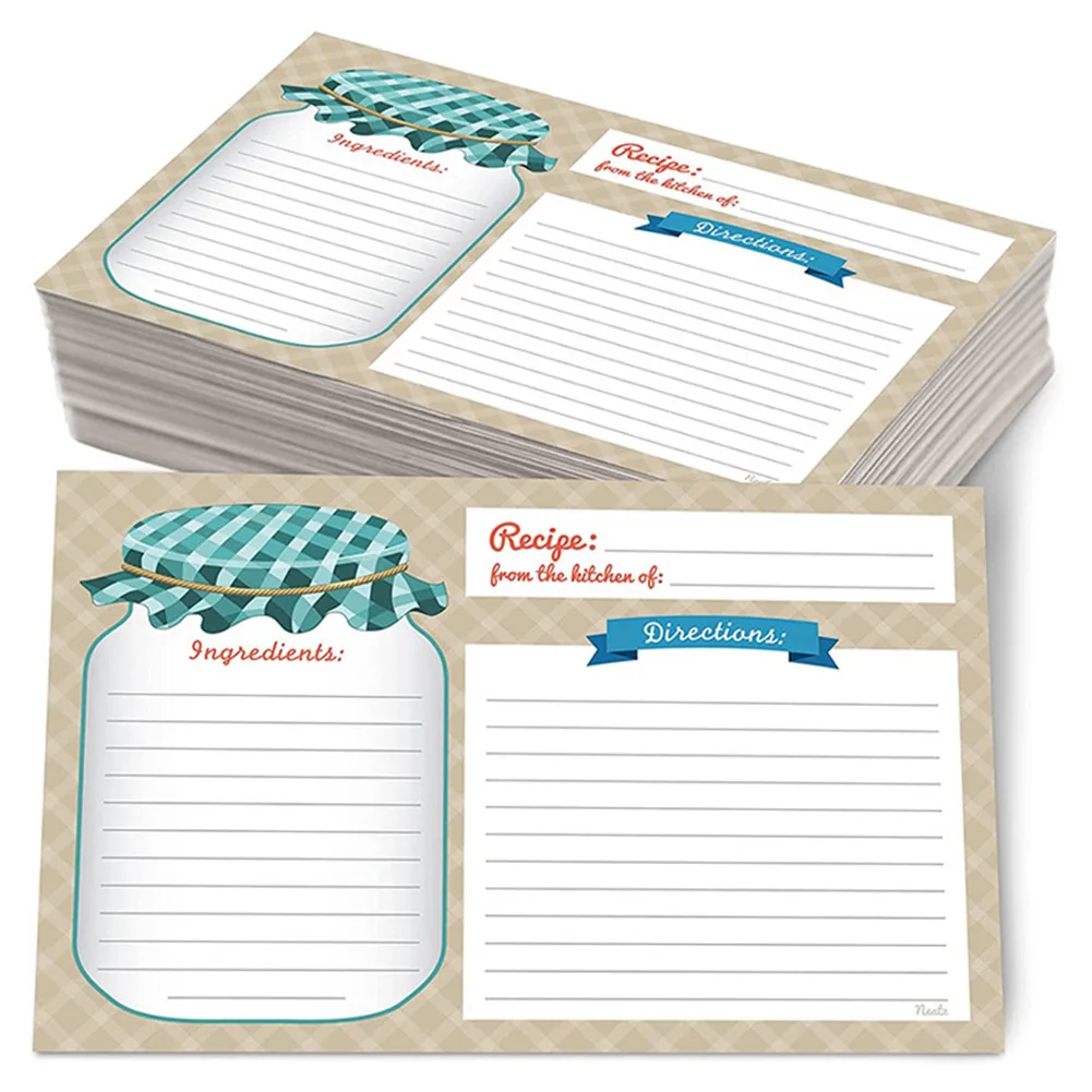 25Pcs Kitchen Recipe Cards Double Sided Blank DIY Recipe Book Message Card For Home Kitchen Invitation Card Wedding Party Supply
25Pcs Kitchen Recipe Cards Double Sided Blank DIY Recipe Book Message Card For Home Kitchen Invitation Card Wedding Party Supply