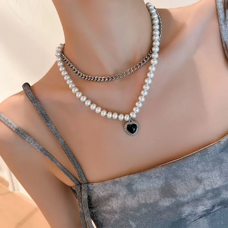 Luxury Fashion Link Chain Heart Pendant Necklace Female Womens Vintage Pearl Necklace for Woman Jewelry Gift Collares Para Mujer
Luxury Fashion Link Chain Heart Pendant Necklace Female Womens Vintage Pearl Necklace for Woman Jewelry Gift Collares Para Mujer