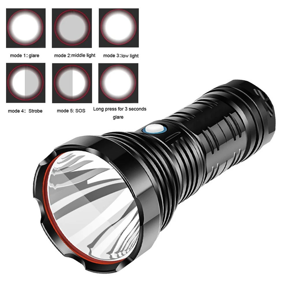 LED Tactical Flashlight Long Range Handheld Torch USB Rechargeable Waterproof Outdoor Camping Hiking Flash Light
LED Tactical Flashlight Long Range Handheld Torch USB Rechargeable Waterproof Outdoor Camping Hiking Flash Light