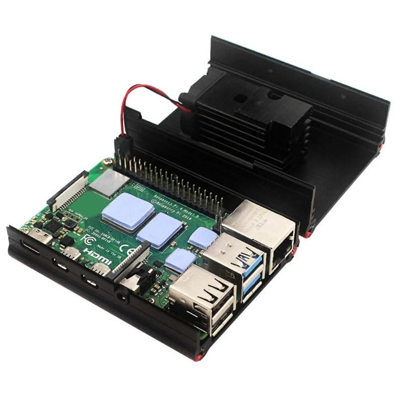 Aluminum Protective Box Enclosure for Raspberry 4 Model with Cooling Fan Heatsink Cooler
Aluminum Protective Box Enclosure for Raspberry 4 Model with Cooling Fan Heatsink Cooler
