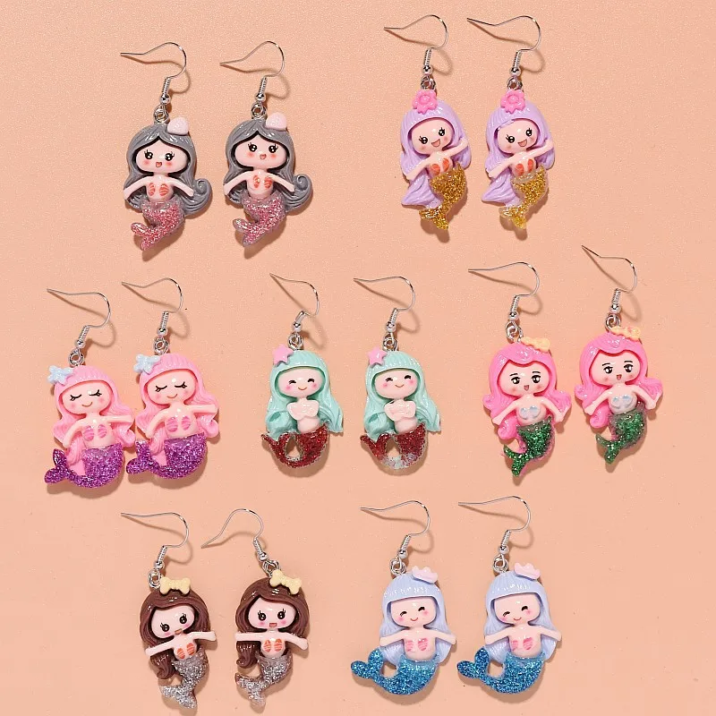 Novel Mermaid Charms Earrings Fashion Pendant Jewelry Accessories Dangle Earrings for Women Girls Birthday Party Gifts
Novel Mermaid Charms Earrings Fashion Pendant Jewelry Accessories Dangle Earrings for Women Girls Birthday Party Gifts