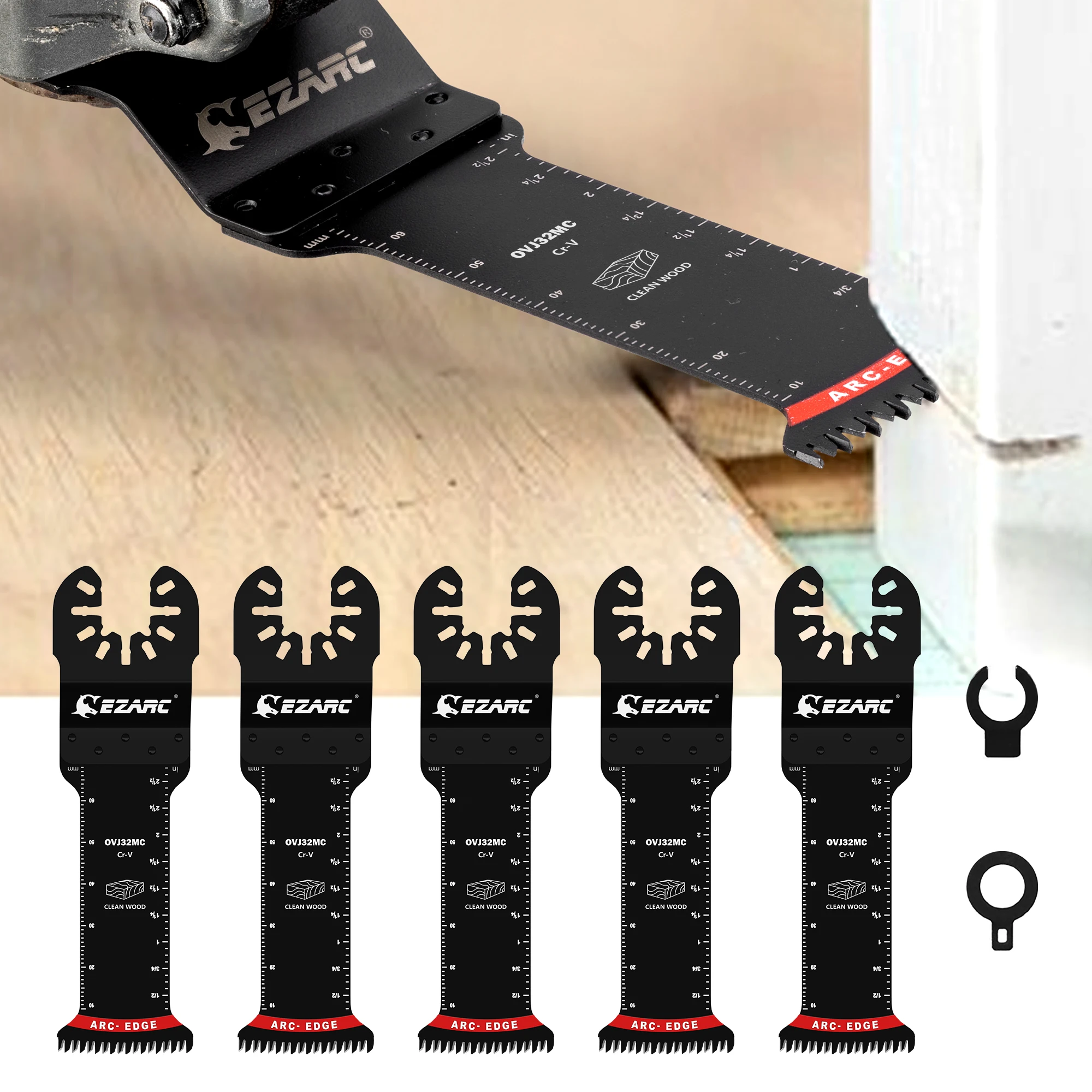 Набор из 5 многофункциональных осциллирующих пильных полотен CRV для чистой резки
Набор из 5 многофункциональных осциллирующих пильных полотен CRV для чистой резки