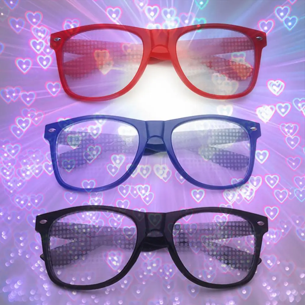 Fashion Heart Shaped Effects Glasses Fireworks Glasses Diffraction Effects Optical Mirror Ball Light Show Sunglasses
Fashion Heart Shaped Effects Glasses Fireworks Glasses Diffraction Effects Optical Mirror Ball Light Show Sunglasses